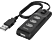 HAMA USB-hub 4-poorten 2.0 Zwart (200118)