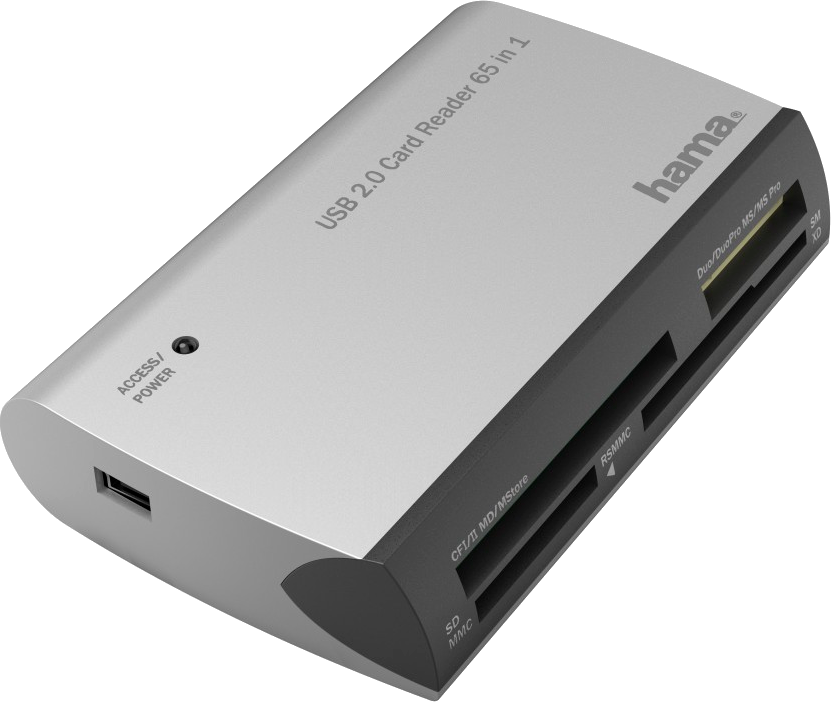 HAMA Kaartlezer USB All in One USB 2.0 Zilver (200129)
