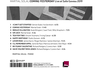 Martial Solal - Coming Yesterday - Live at Salle Gaveau 2019  - (CD)