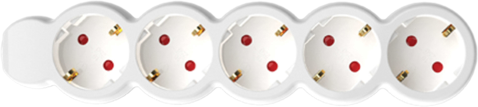 HOME NV 5-3/WH/1,5 5-ös hálózati elosztó, 3m, 3x1,5 mm2, fehér