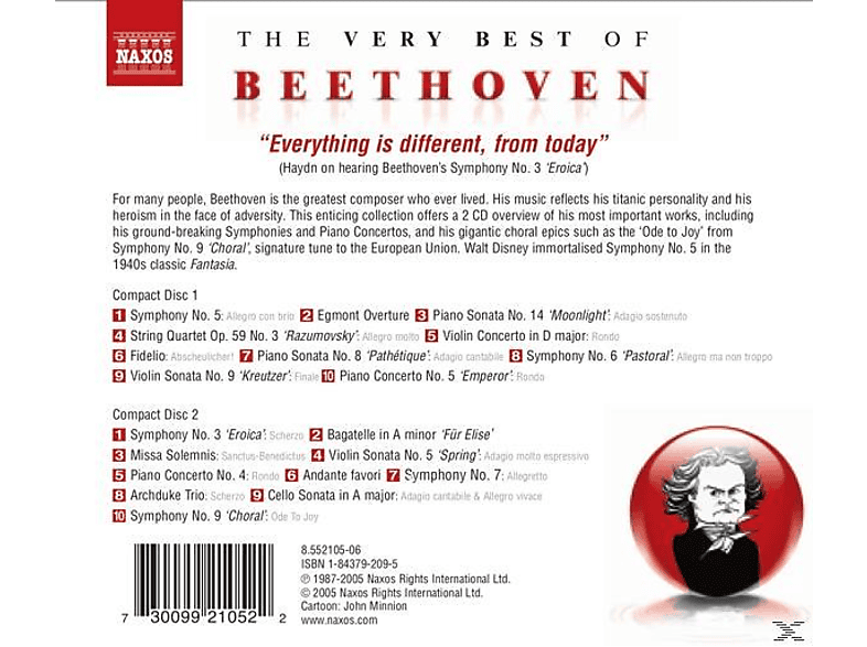 Thumbnail - VARIOUS - The Very Best Of Beethoven (CD)