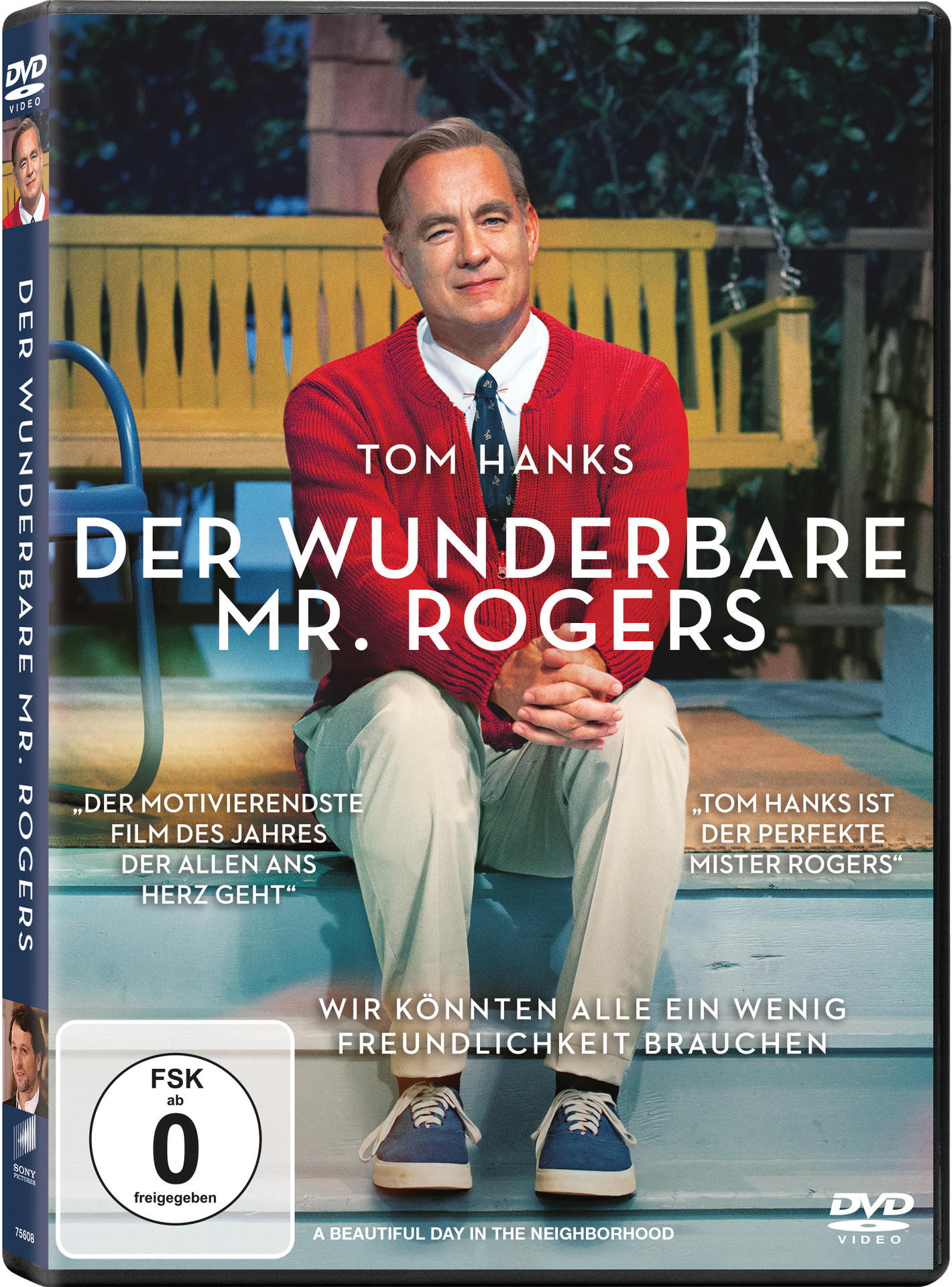 DVD-Cover: Tom Hanks in rotem Pullover.