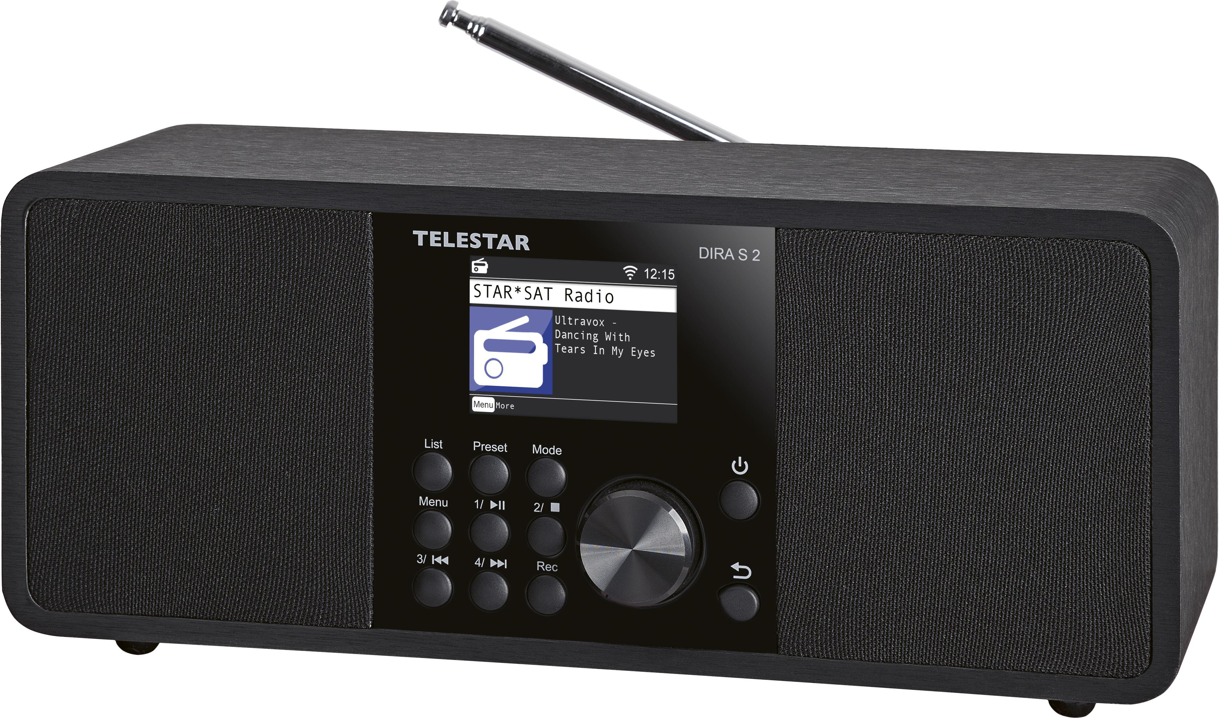 Schwarz DIRA DAB+, 2 Internet, DAB, S DAB+, TELESTAR DAB, Radio, FM, UKW, Radio, AM, DAB+ Internet Bluetooth,