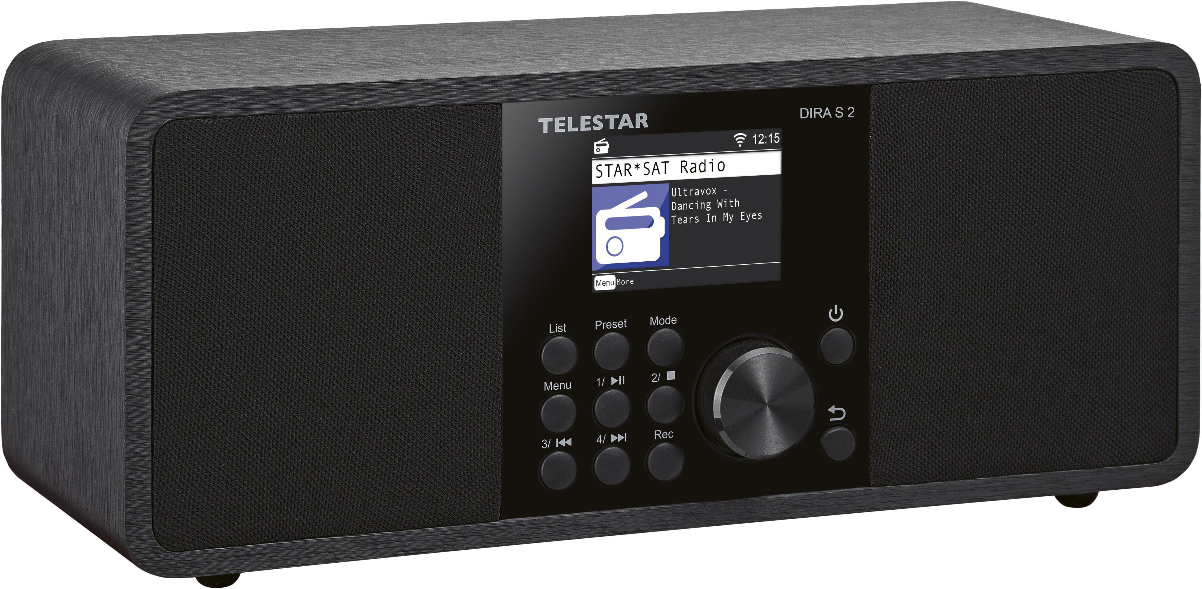 Schwarz DIRA DAB+, 2 Internet, DAB, S DAB+, TELESTAR DAB, Radio, FM, UKW, Radio, AM, DAB+ Internet Bluetooth,