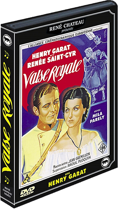 DVD-hoesje voor de film 'Valse Royale'. De cover toont een stel, met tekst en het logo van René Chateau Video.