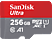 SANDISK Ultra - Scheda di memoria  (256 GB, 120 MB/s, Rosso/Grigio)