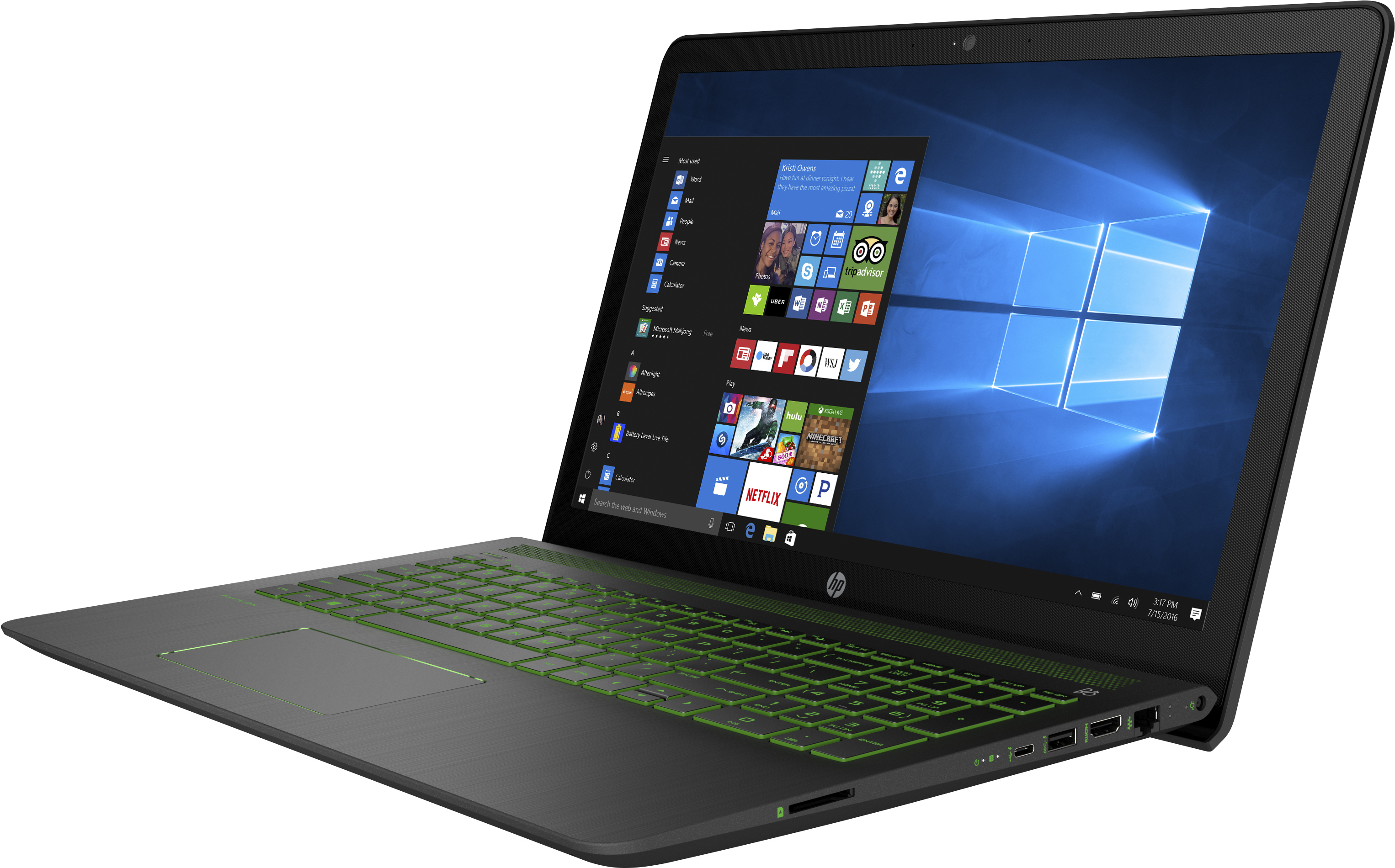 HP Pavilion Power - 15,6 Zoll - Intel® Core™ i7 i7-7700HQ - 8 GB - 1 TB - NVIDIA GeForce® GTX 1050 - Windows 10 Home (64 Bit)