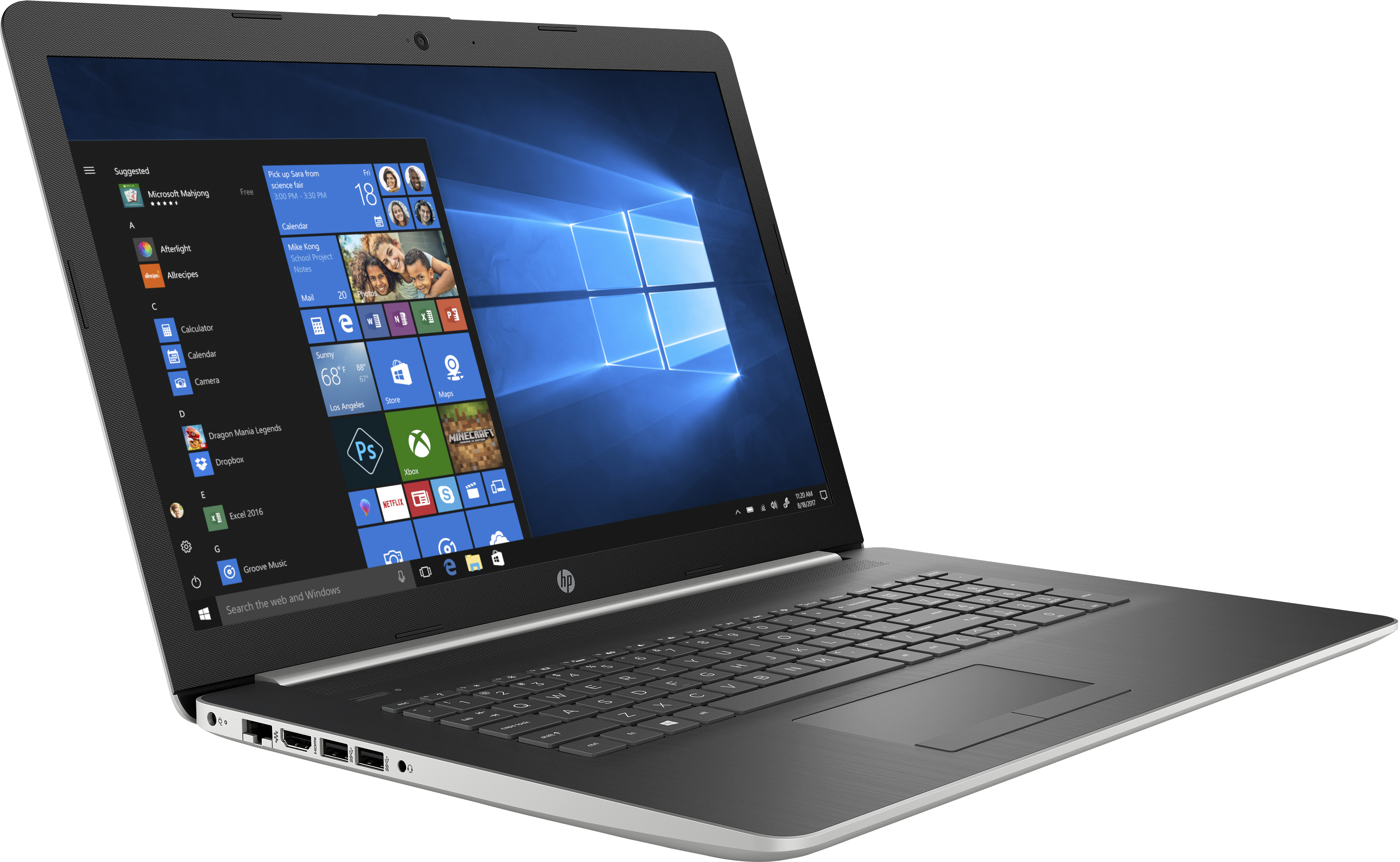 HP 17-by1316ng - 17,3 Zoll - Intel® Core™ i7 i7-8565U - 8 GB - 256 GB - AMD Radeon™ Onboard Graphics - Windows 10 Home (64 Bit)