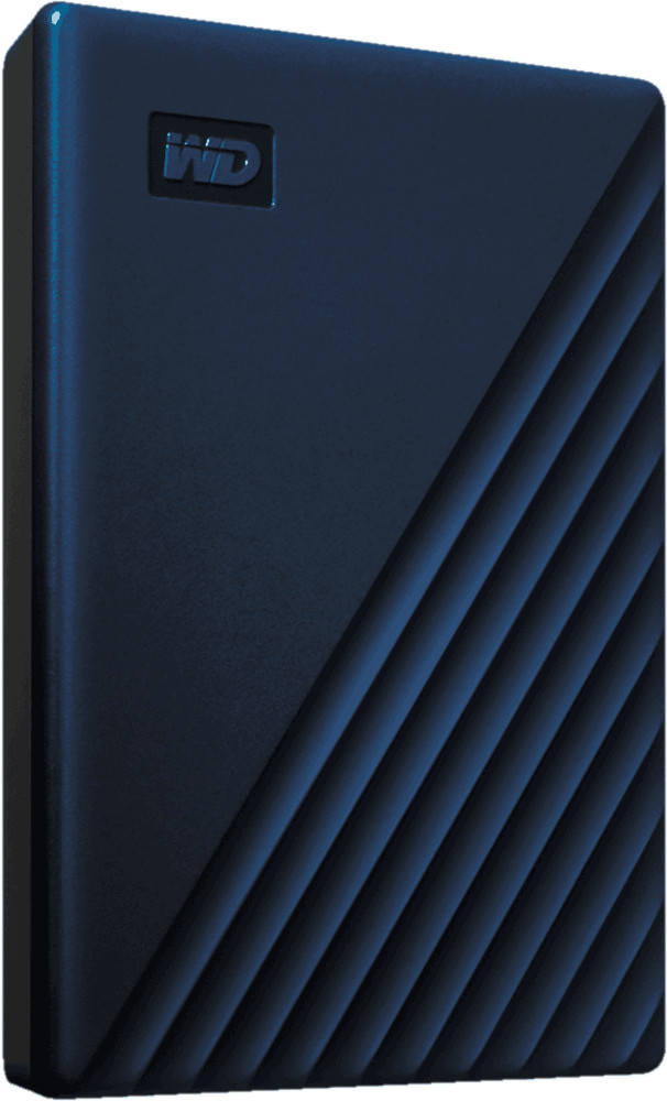 A blue hard drive.