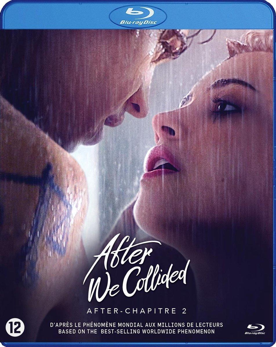 Couverture de disque Blu-ray avec un couple s'embrassant sous la pluie.