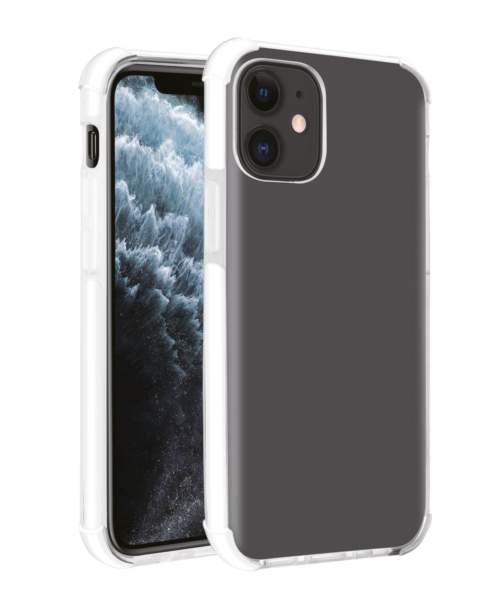 Backcover, Mini, iPhone, 12 Rock Solid, VIVANCO Transparent/Weiß