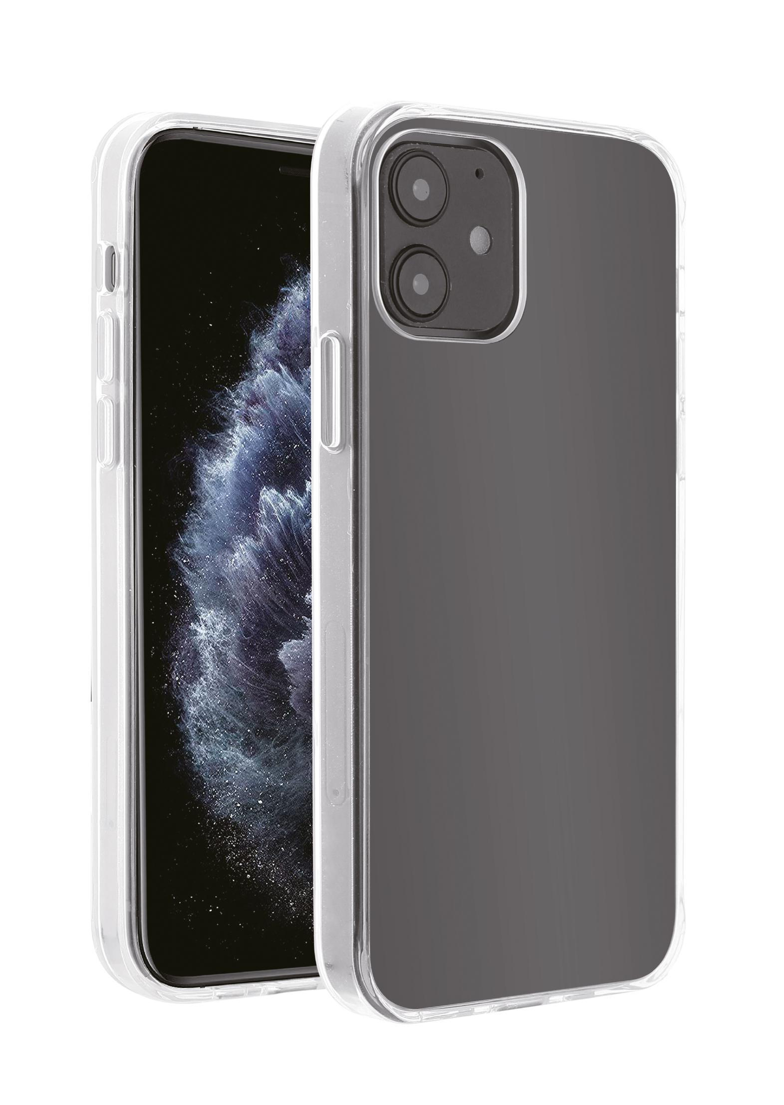 Zwei Telefone mit transparenten Hüllen. Eines zeigt den Bildschirm, das andere die Rückseite.