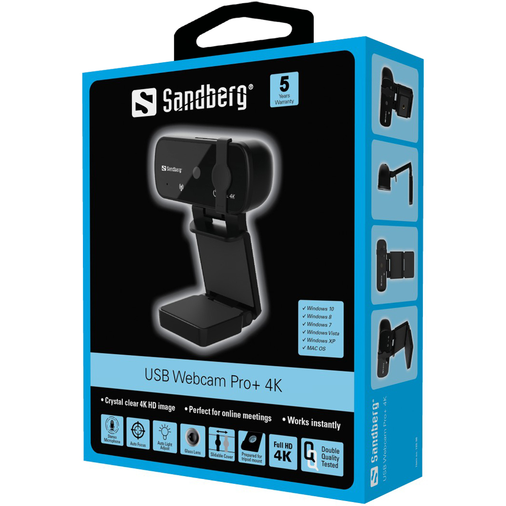 SANDBERG USB Webcam Pro+ (4K)