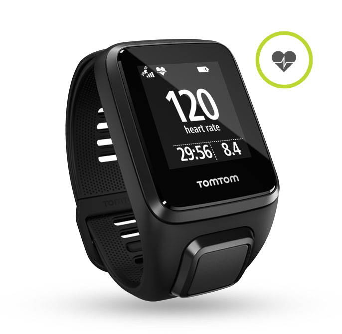 TOMTOM Spark 3 Cardio (Small), Fitness Tracker, S (121-175 mm), Schwarz