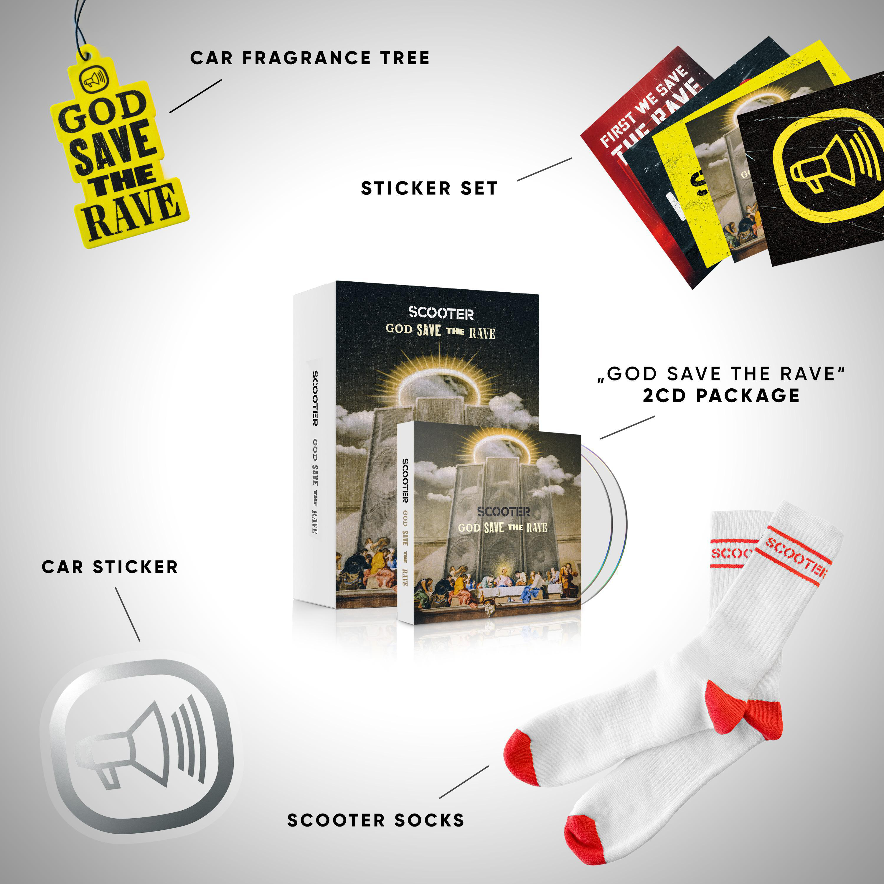 Scooter - God Save The Rave (Box)  - (CD + Merchandising)