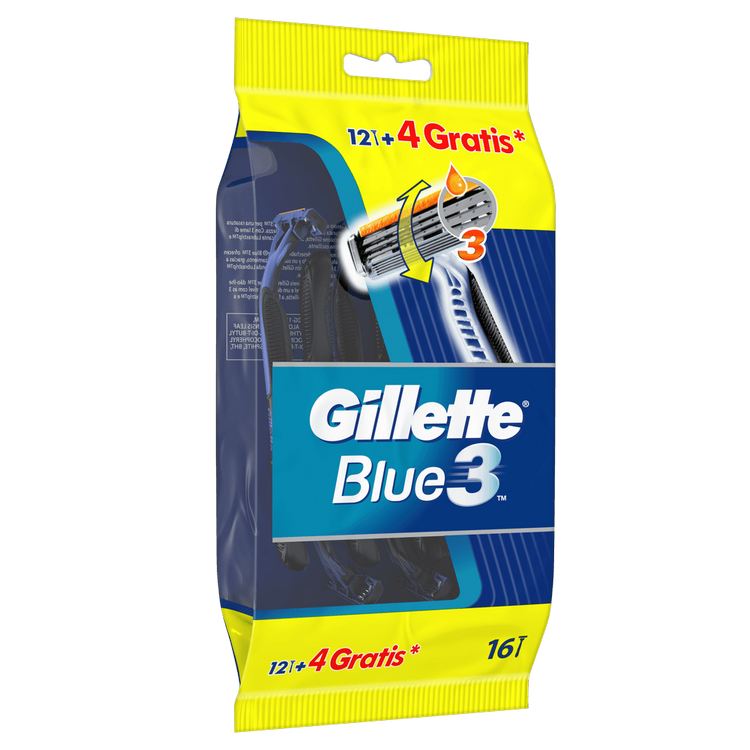 Afeitadora Gillette Blue3 para hombre x14+2 desechable tres hojas banda lubricante