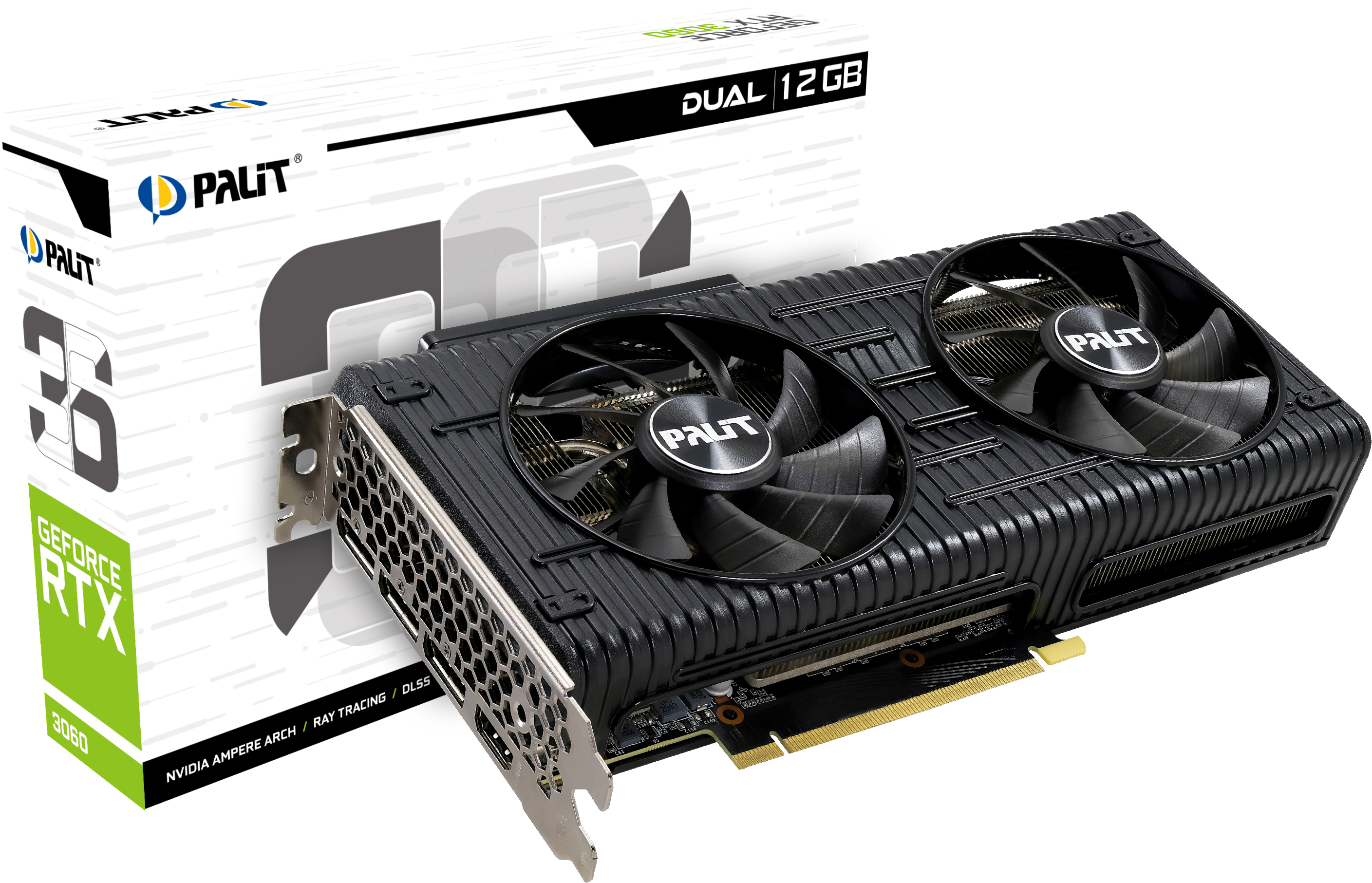 PALIT GeForce RTX™ 3060 DUAL 12GB GDDR6 (NE63060019K9-190AD) 
