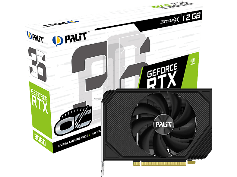 PALIT GeForce RTX™ 3060 STORMX OC 12GB GDDR6 (NE63060S19K9-190AF) 