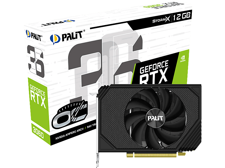 PALIT GeForce RTX™ 3060 STORMX OC 12GB GDDR6 (NE63060S19K9-190AF 