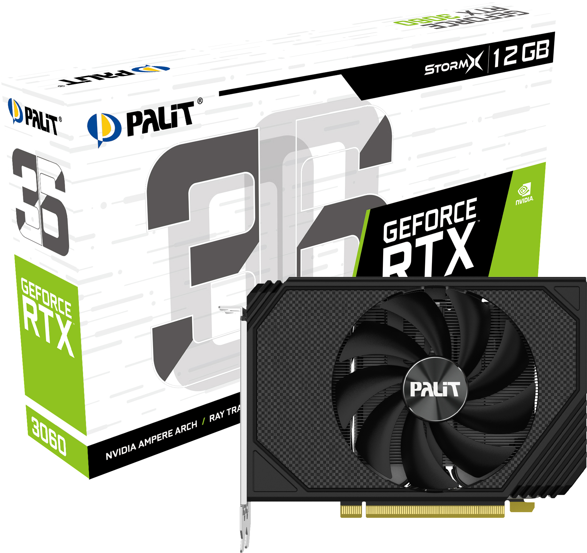 PALIT GeForce RTX™ 3060 STORMX 12GB GDDR6 (NE63060019K9-190AF) 