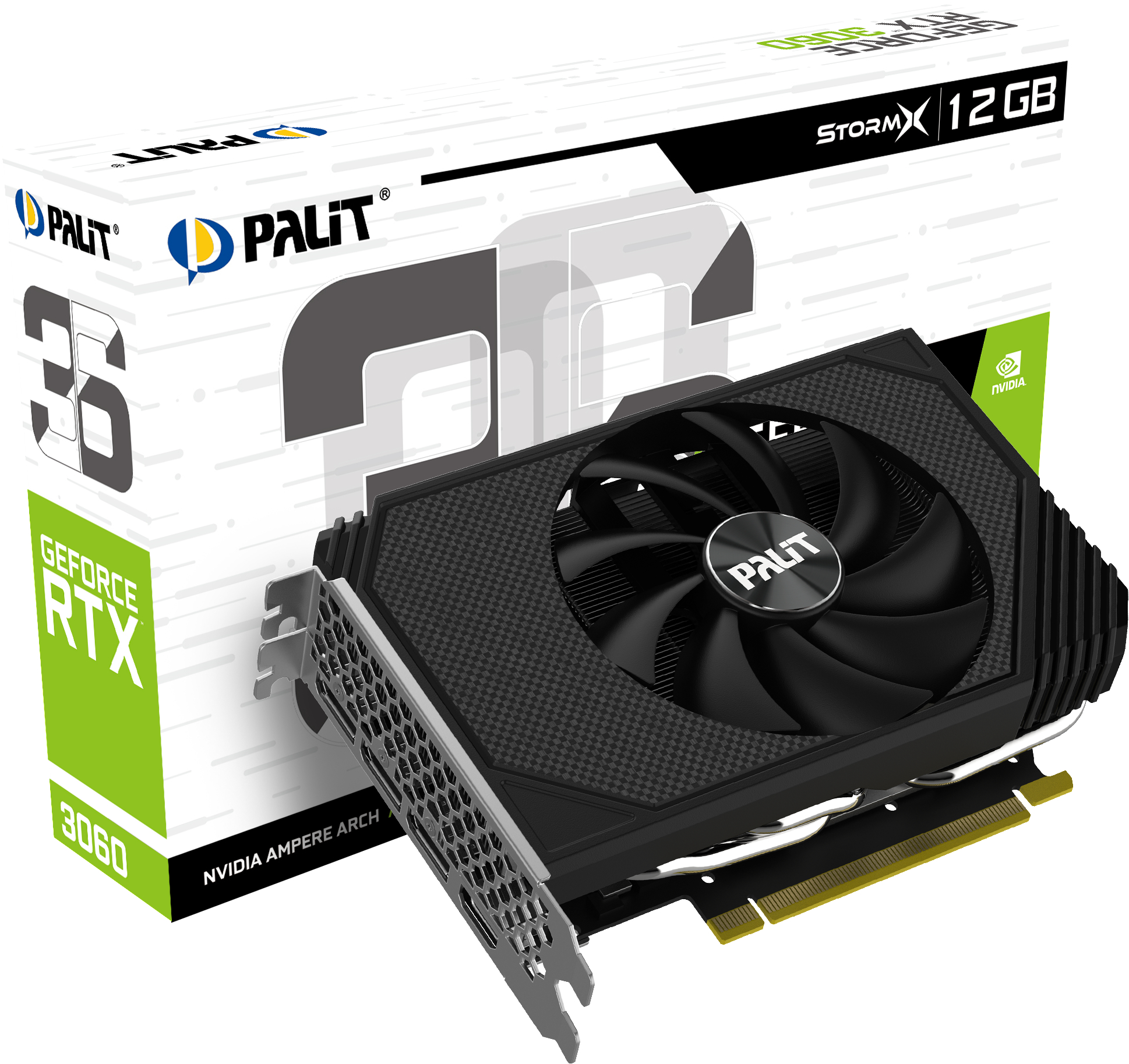 PALIT GeForce RTX™ 3060 STORMX 12GB GDDR6 (NE63060019K9-190AF) 