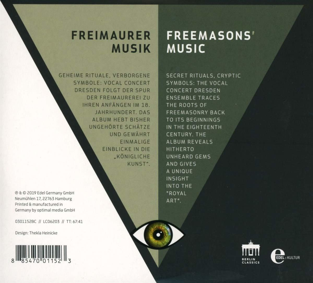Albumcover mit Augengrafik und Text auf Deutsch und Englisch.