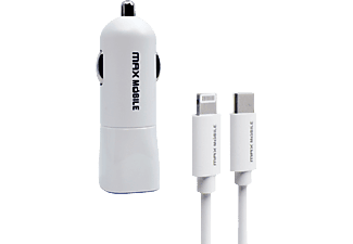 MAX MOBILE SC-198 Autós Töltő USB-C+Lightning, QuickCharge 3.0 (3858892933824)