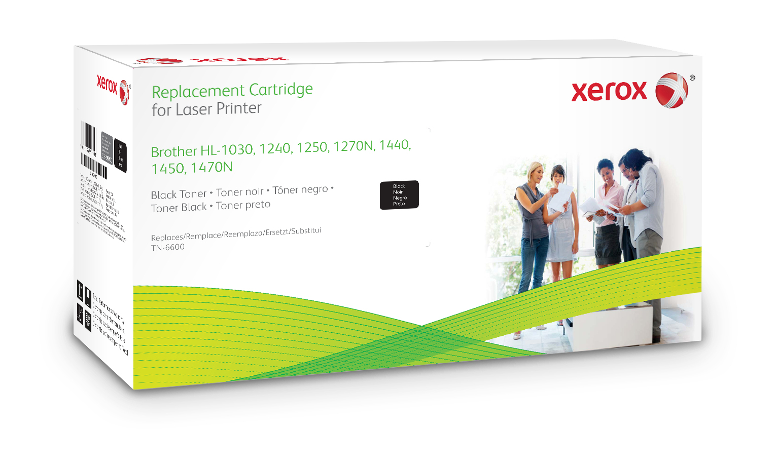 Cartucho de tóner - Xerox, Negro, (equivalente a: Brother TN6600 ), Para Brother FAX 83XX, 8755