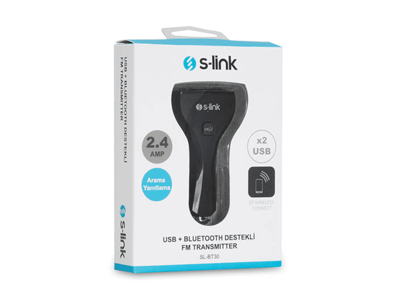 S Link Sl Bt30 Mp3 Usb Bluetooth Destekli 2 Usb 2 1a Fm Transmitter Fm Transmitter Aktarim