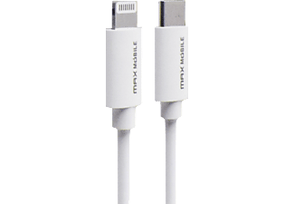 MAX MOBILE CA-001 Adatkábel Lightning-USB-C, 1 m, Fehér (3858892933770)