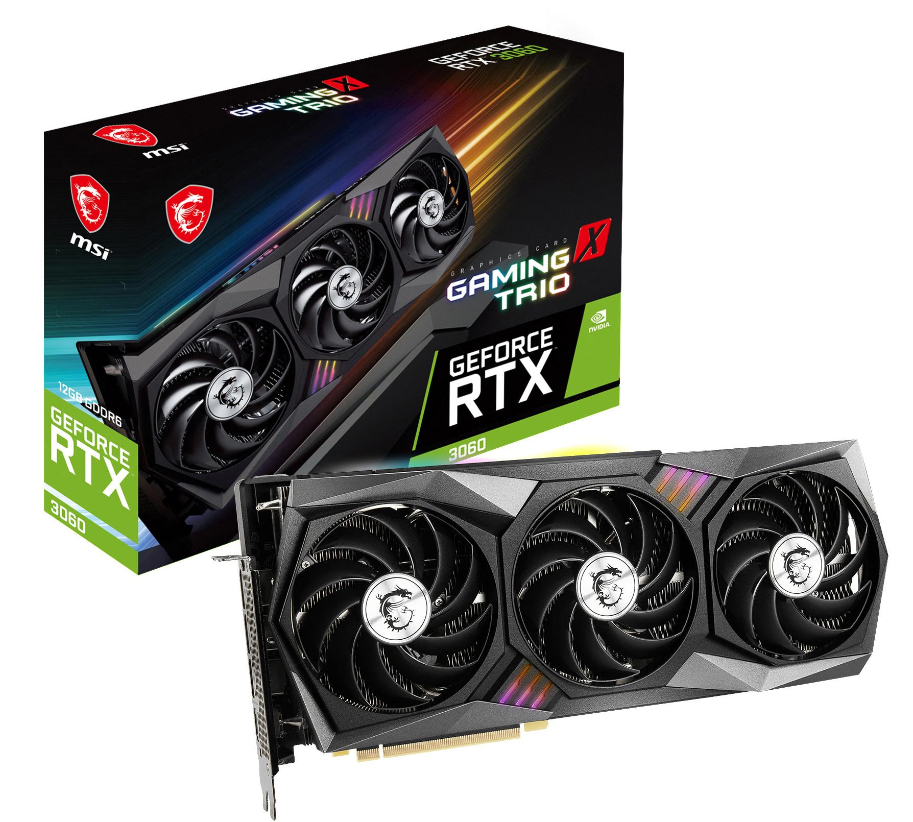 MSI GeForce RTX™ 3060 Gaming X TRIO 12G (V390-081R) (NVIDIA, Grafikkarte)