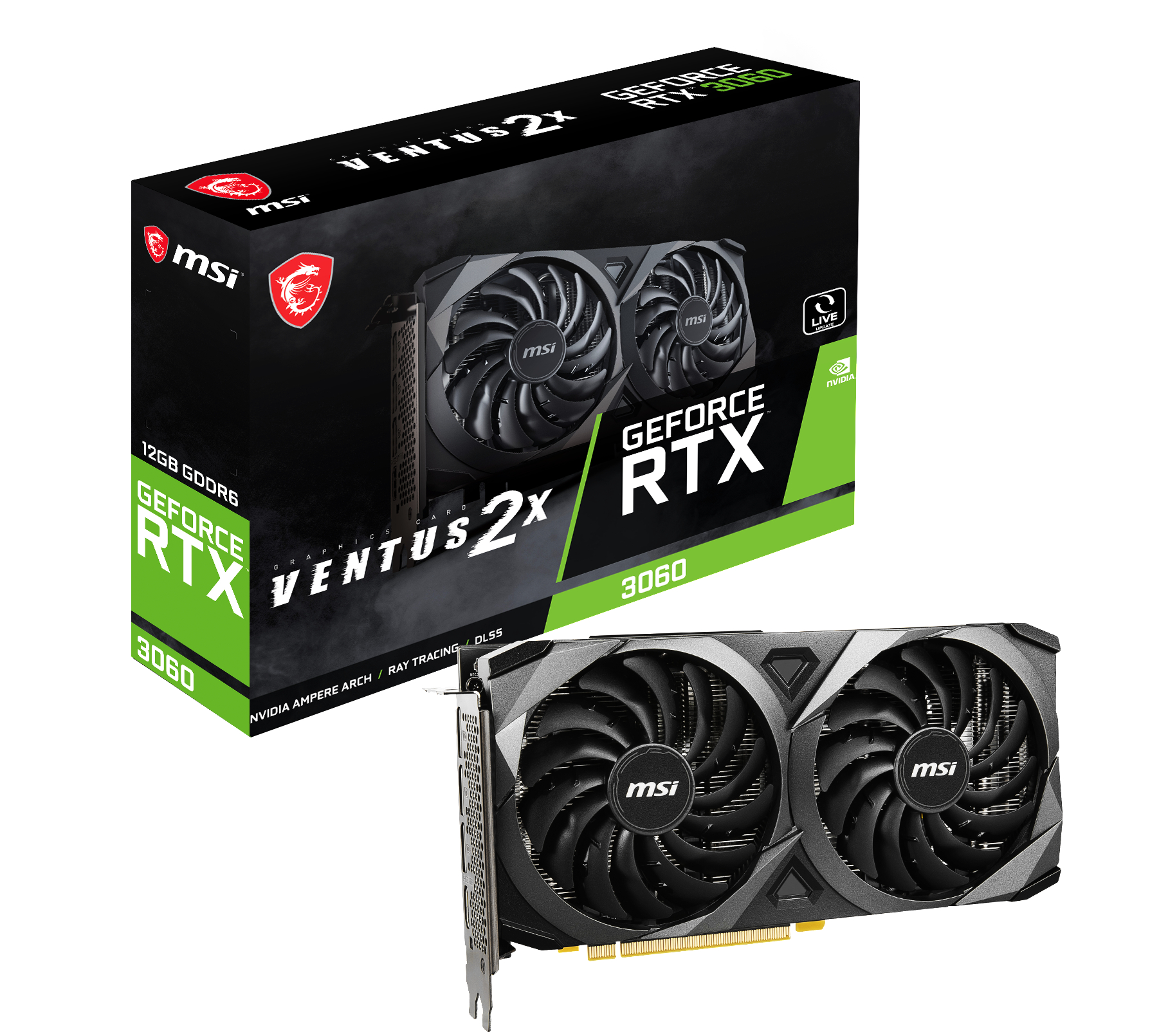 MSI GeForce RTX™ 3060 VENTUS 2x 12G (V397-052R) (NVIDIA, Grafikkarte)