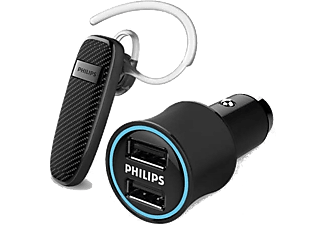 PHILIPS SHB1703 Kablosuz Mono Kulaklık + USB Araç İçi Şarj Adaptorü 3.1A (2 Çıkış)