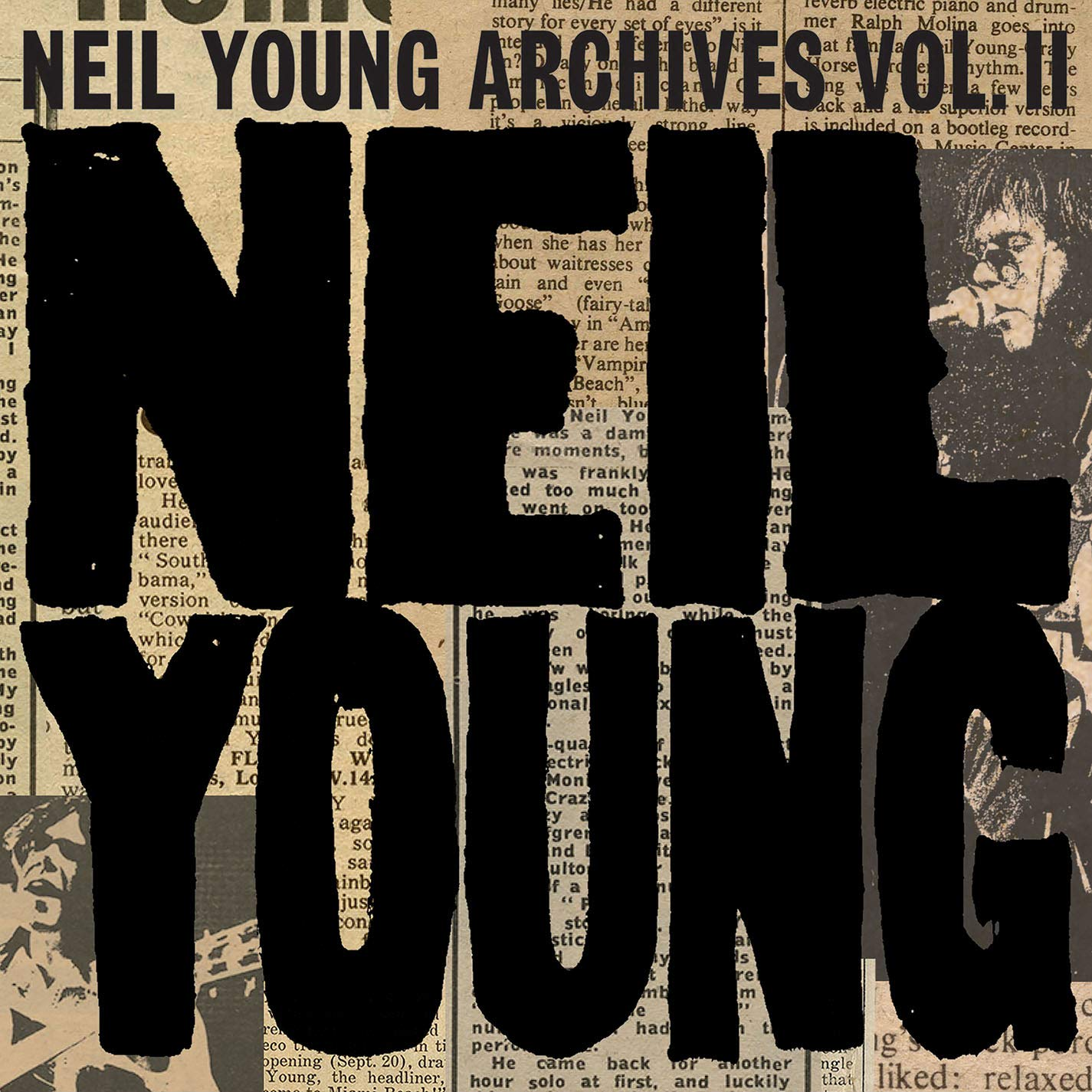 Album borító a NEIL YOUNG szóval nagy fekete betűkkel.