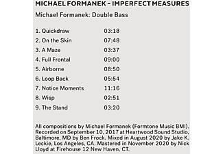 Michael Formanek - IMPERFECT MEASURES  - (CD)