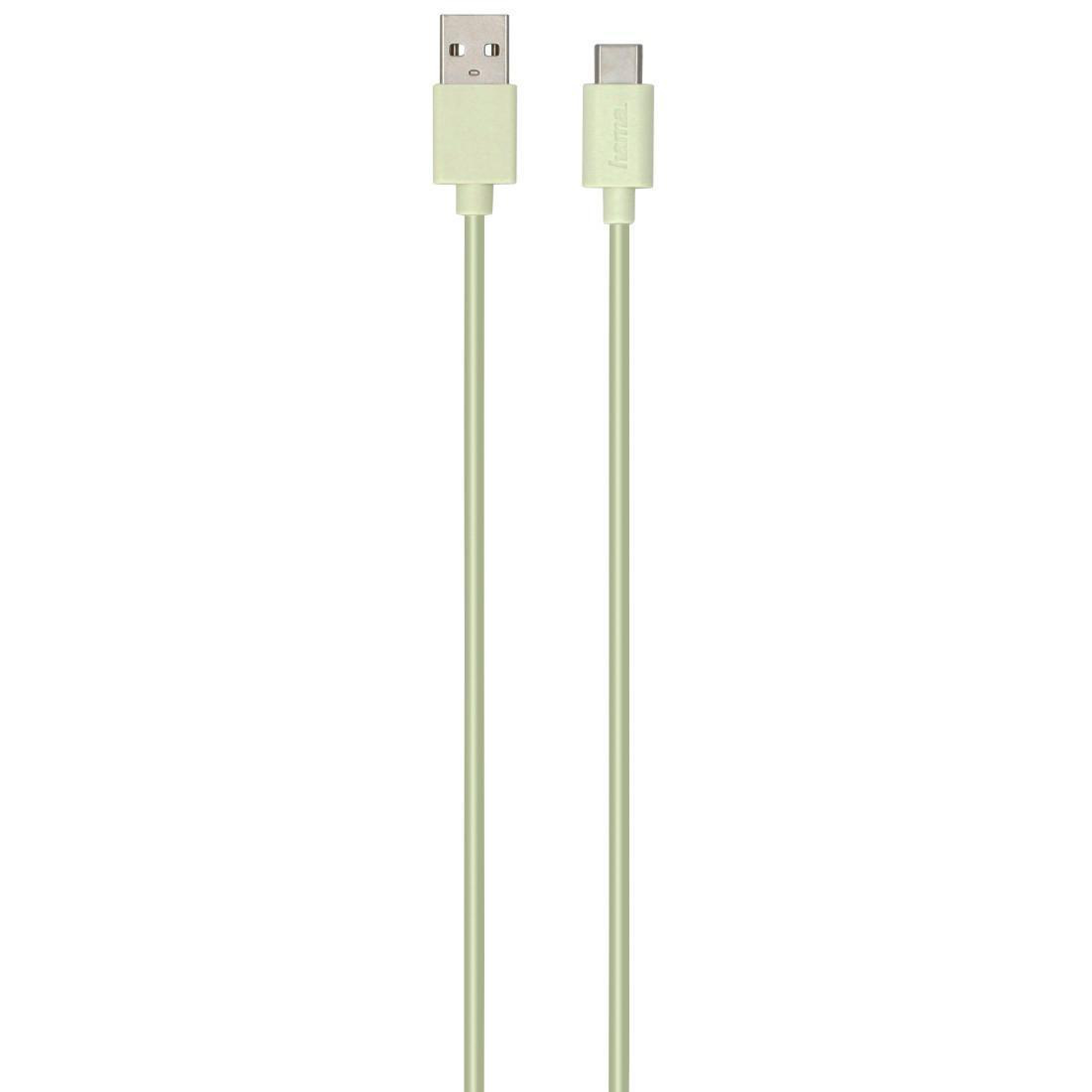 HAMA USB-A Ladekabel, auf Sortiertes USB-C, 0,75 m, Grün/Lila/Schwarz/Weiß