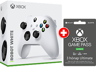MICROSOFT Xbox vezeték nélküli kontroller (Robot White) + 3 hónap Game Pass Ultimate