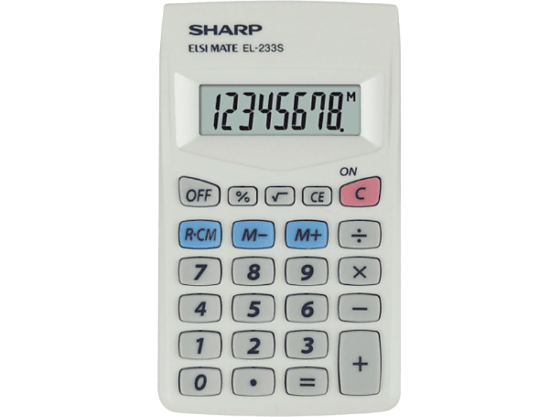 SHARP EL-233S számológép, fehér