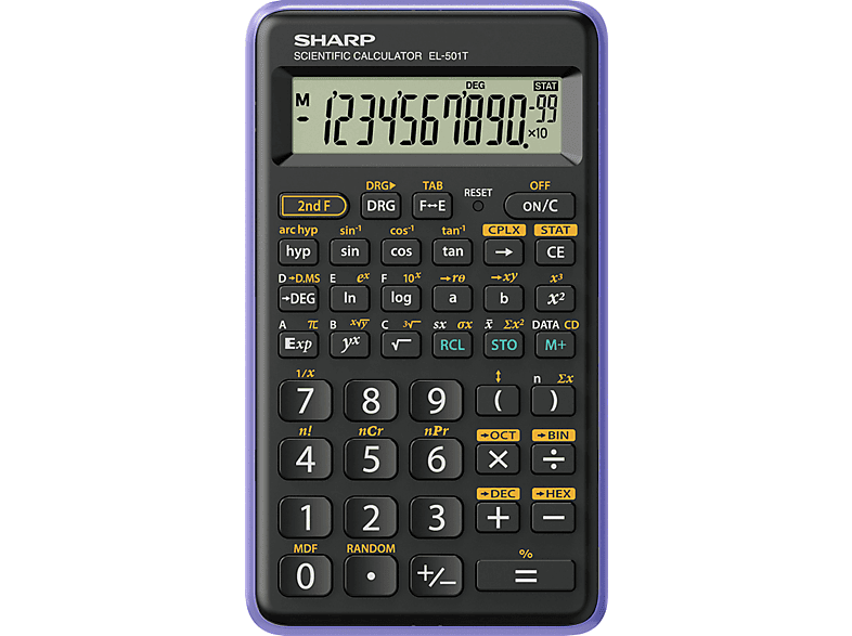 SHARP EL-501TBVL tudományos számológép, viola