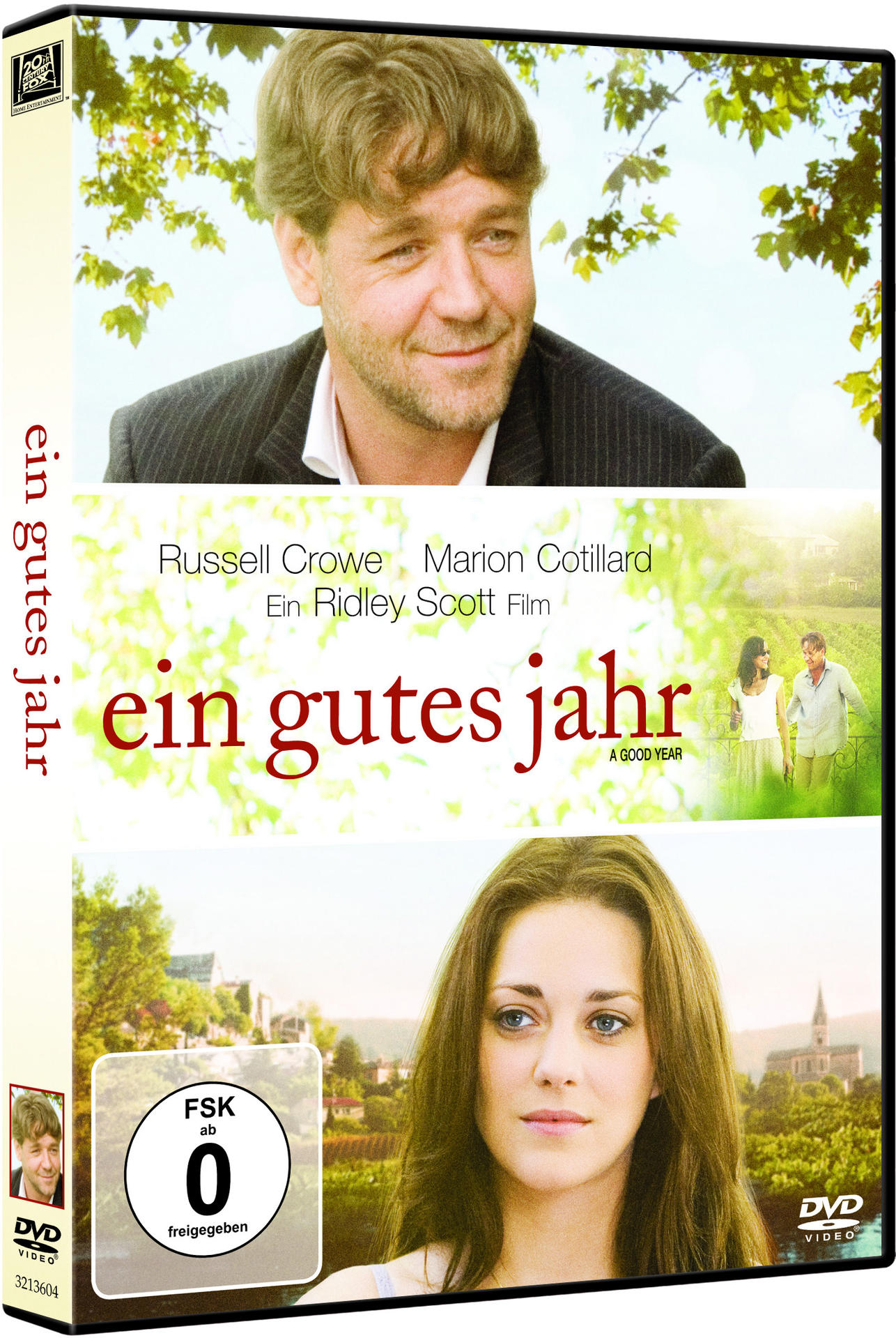 DVD-Cover des Films 'Ein gutes Jahr' mit Russell Crowe und Marion Cotillard.