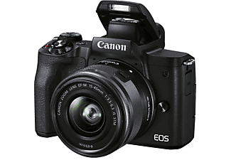 CANON Systemkamera EOS M50 Mark II Vlogger Kit mit EF-M 15-45mm, Stativ, Mikrofon und 32GB SD-Karte