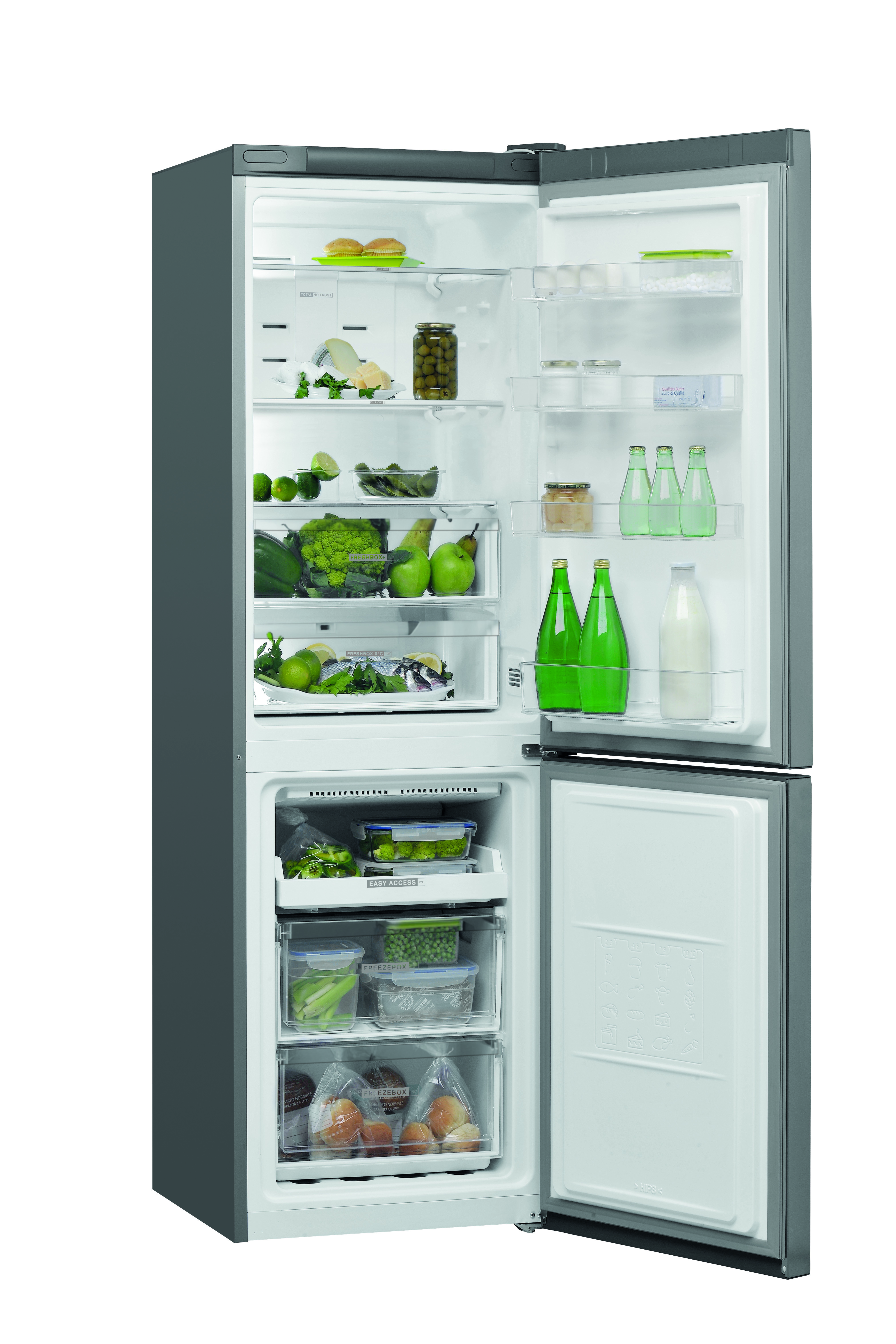 WHIRLPOOL W7 821O OX No Frost kombinált hűtőszekrény
