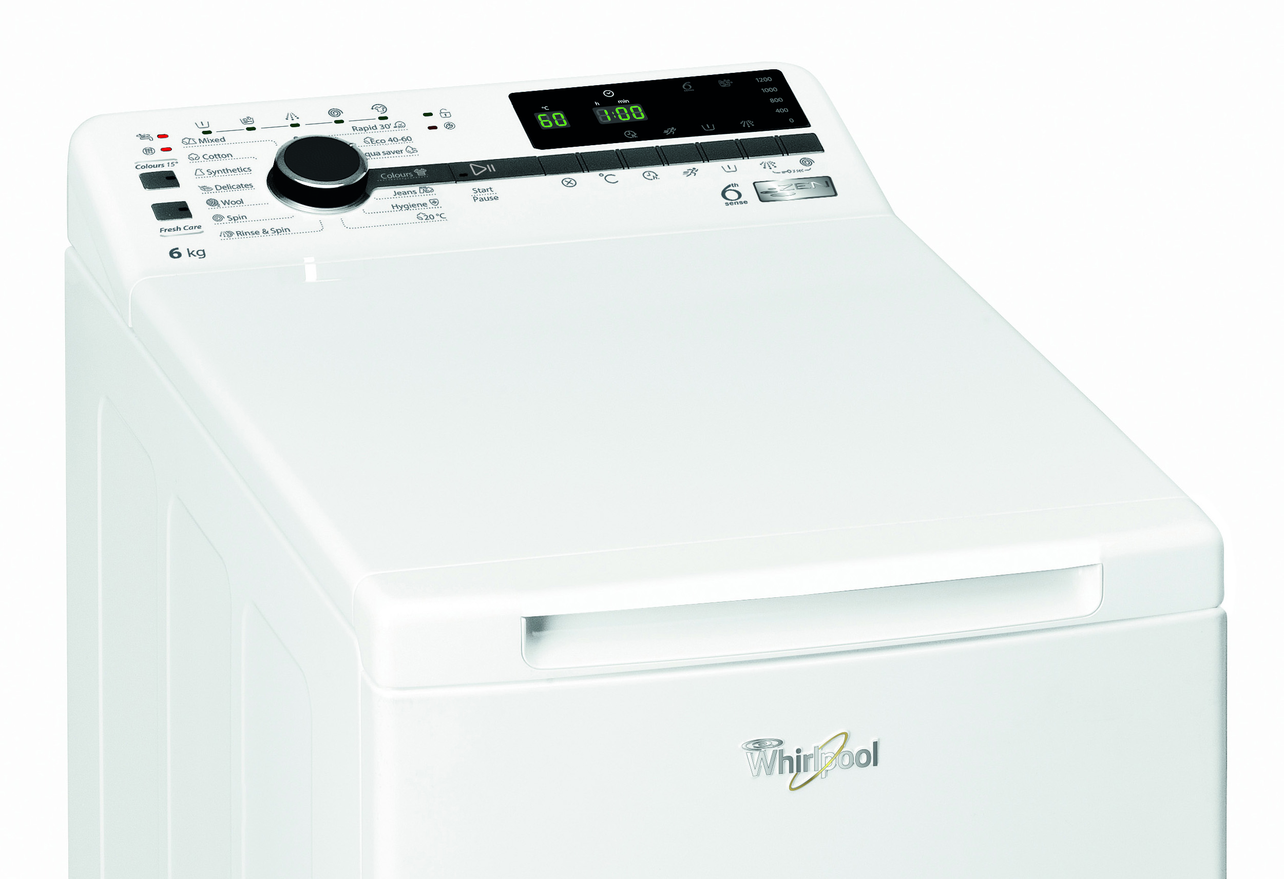WHIRLPOOL TDLRB 6242BS EU/N Felültöltős mosógép, 6.Érzék technológia, halk DirectDrive motor 20 év garanciával