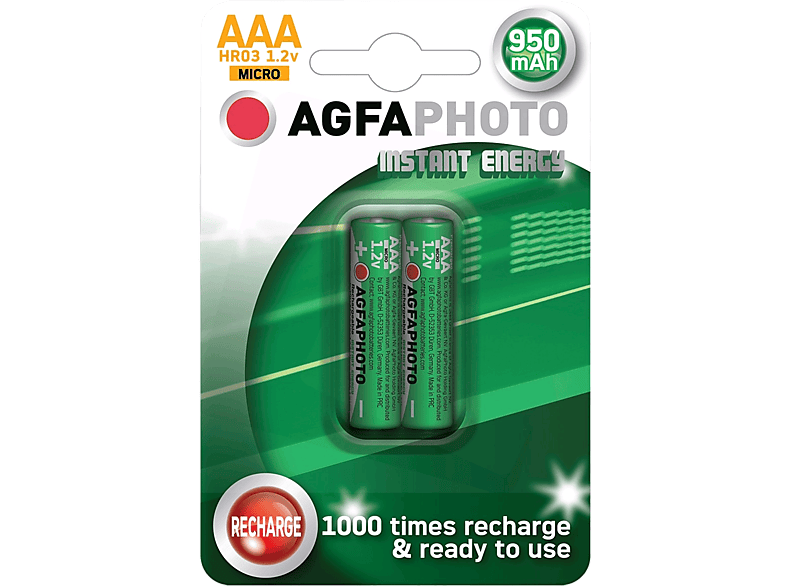 AGFAPHOTO 2x AAA mikro akkumulátor 950mAh