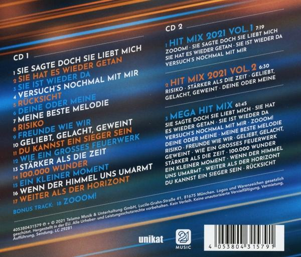 CD-Cover, deutscher Text. Titelliste eines Musikalbums, mehrere Songs gelistet.