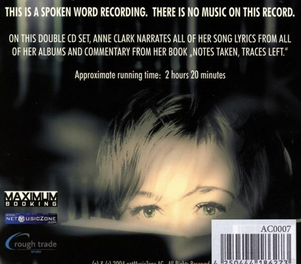 CD-Cover mit Frauengesicht. Text über gesprochenes Wort, Erzählung und Buch.