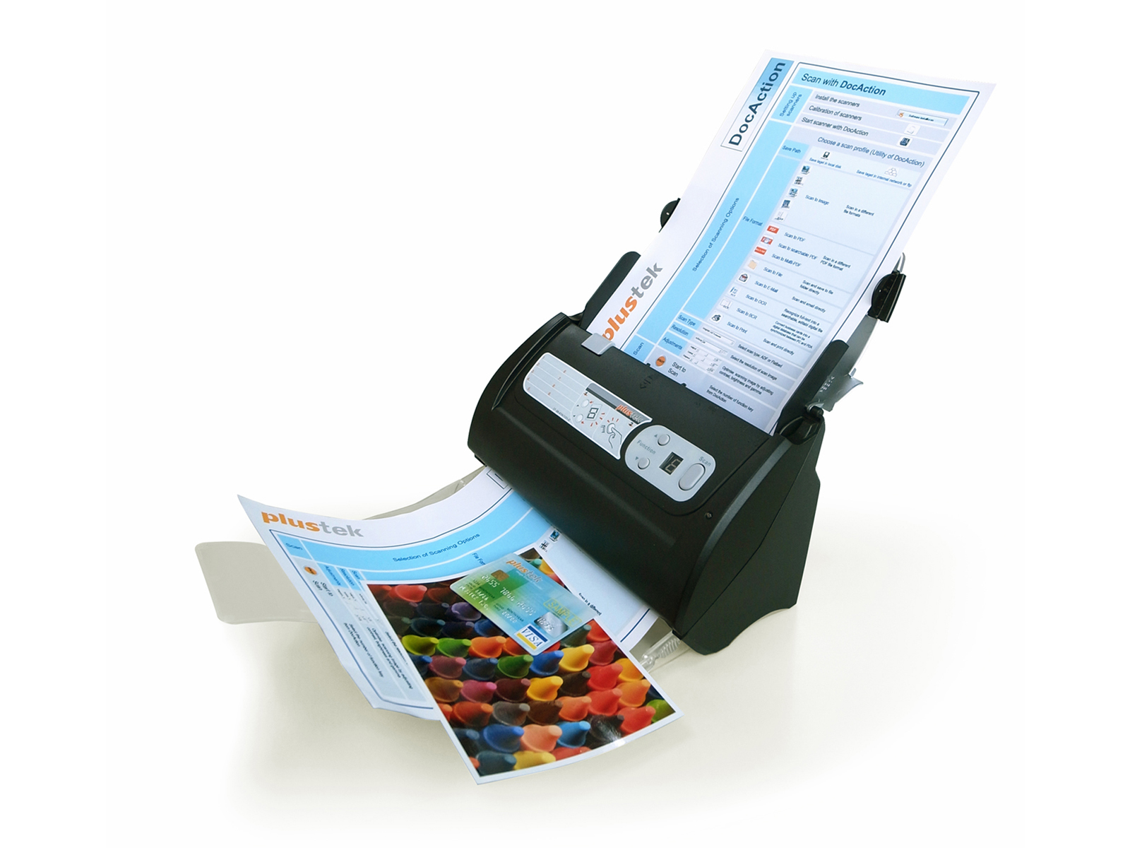 PLUSTEK SmartOffice PS286Plus Dokumentenscanner , bis zu 600 x 600 dpi, Dual CIS