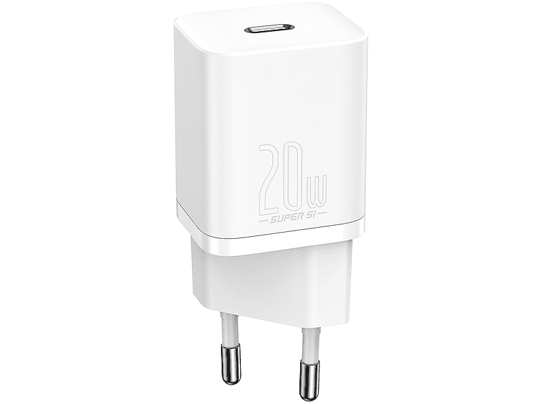 BASEUS Super Sİ QC. 1xType-C Çıkış 20W Şarj Adaptörü Beyaz_0