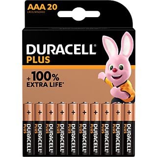 DURACELL Alkaline Plus AAA-batterijen 20 Stuks