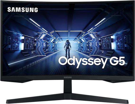 SAMSUNG Gaming Monitor Odyssey G5, 27 Zoll, 144Hz, VA, 1ms, 250cd, Curved, Schwarz (LC27G55TQWRXEN) 27 Zoll, 1 ms Reaktionszeit, 250 cd/m², 144 Hz, Schwarz